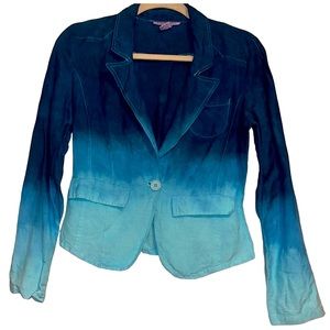 One of a kind!!! Up cycled hand dyed lightweight jacket/blazer